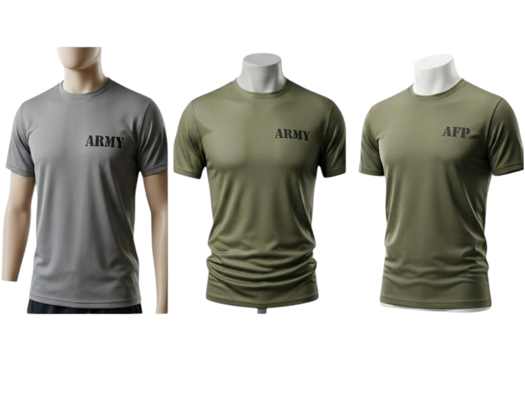 Dry Fit Army Green T-Shirt, Active-Dry Plain Army Green, Quick-Dry Army Workout Shirt