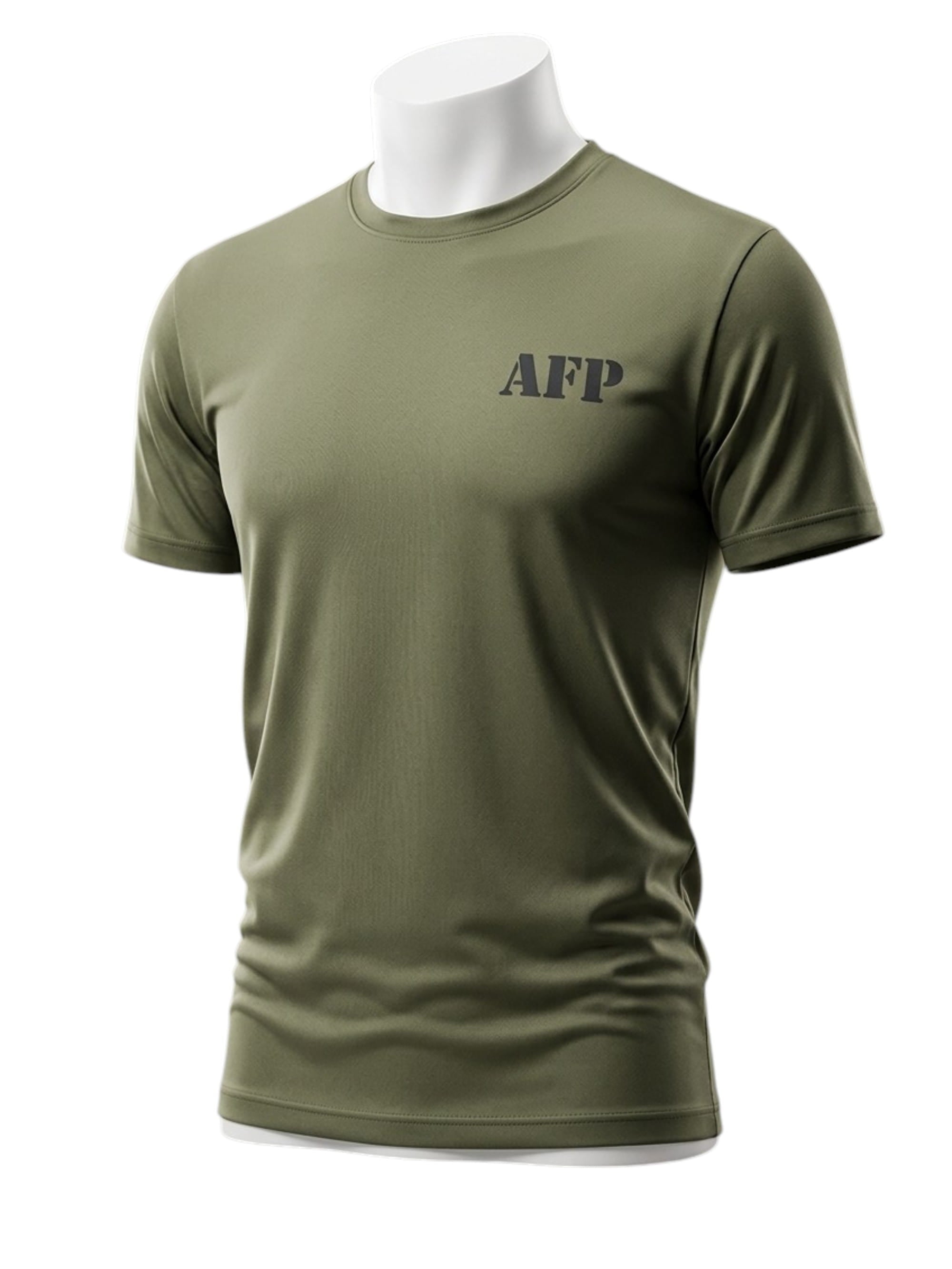 Dry Fit Army Green T-Shirt, Active-Dry Plain Army Green, Quick-Dry Army Workout Shirt