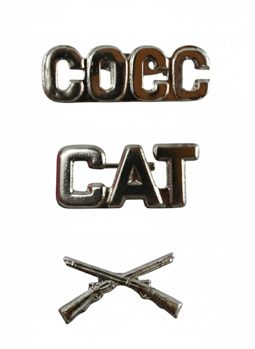 CAT, COCC  and Cross Riffle Pin For ROTC
