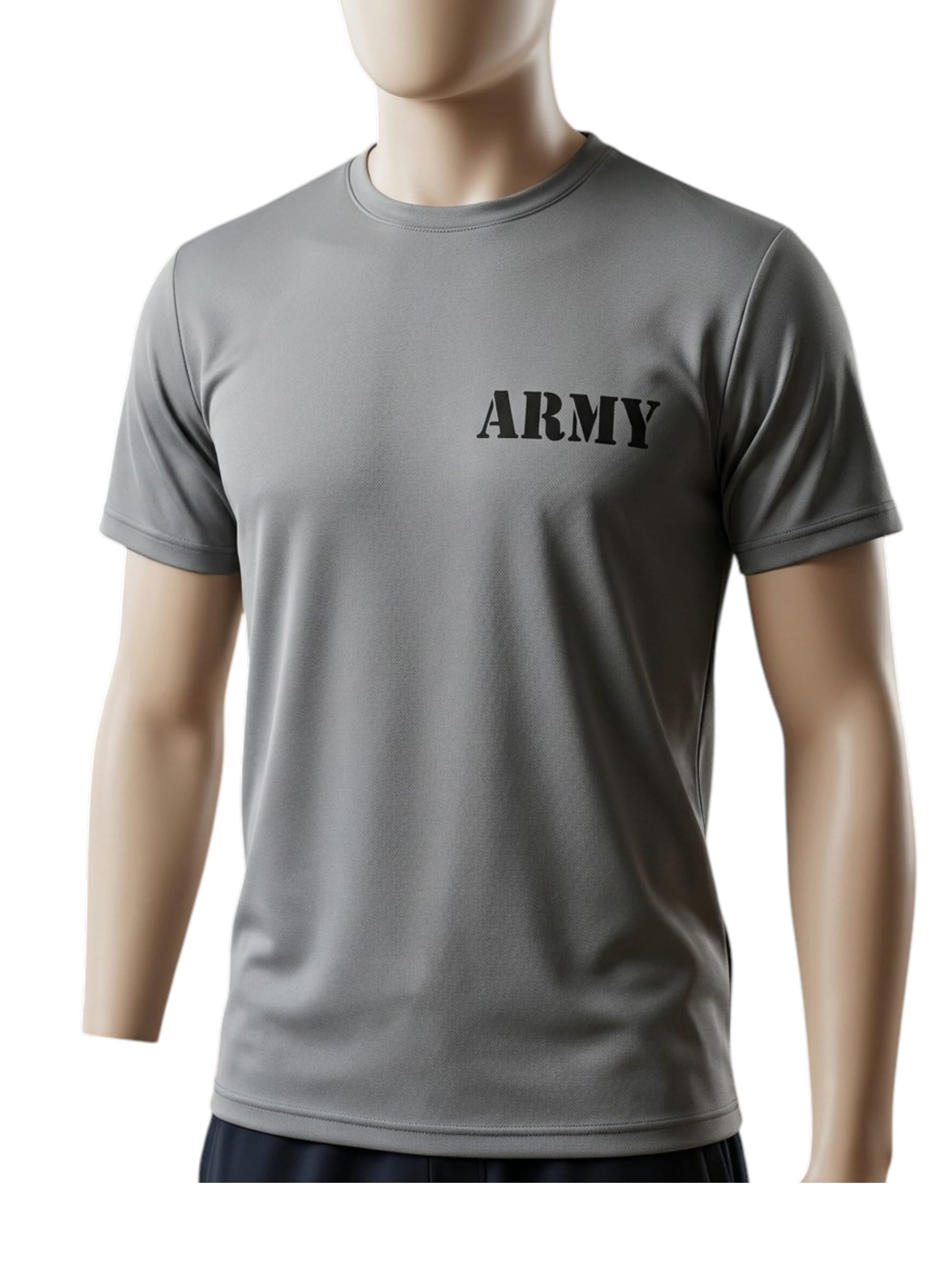 Dry Fit Army Green T-Shirt, Active-Dry Plain Army Green, Quick-Dry Army Workout Shirt