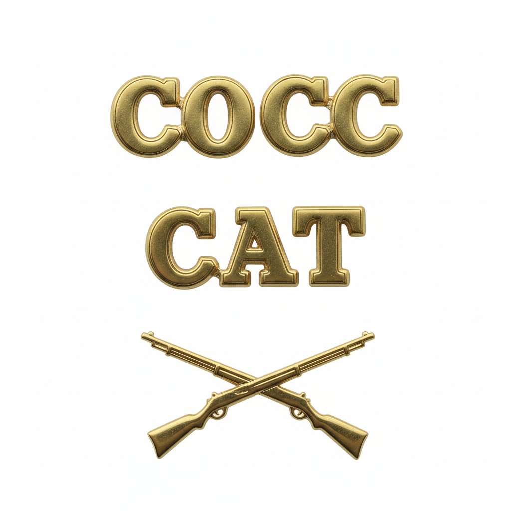 CAT, COCC  and Cross Riffle Pin For ROTC