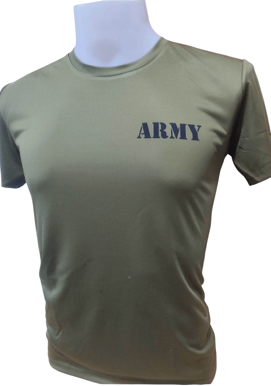 Dry Fit Army Green T-Shirt, Active-Dry Plain Army Green, Quick-Dry Army Workout Shirt