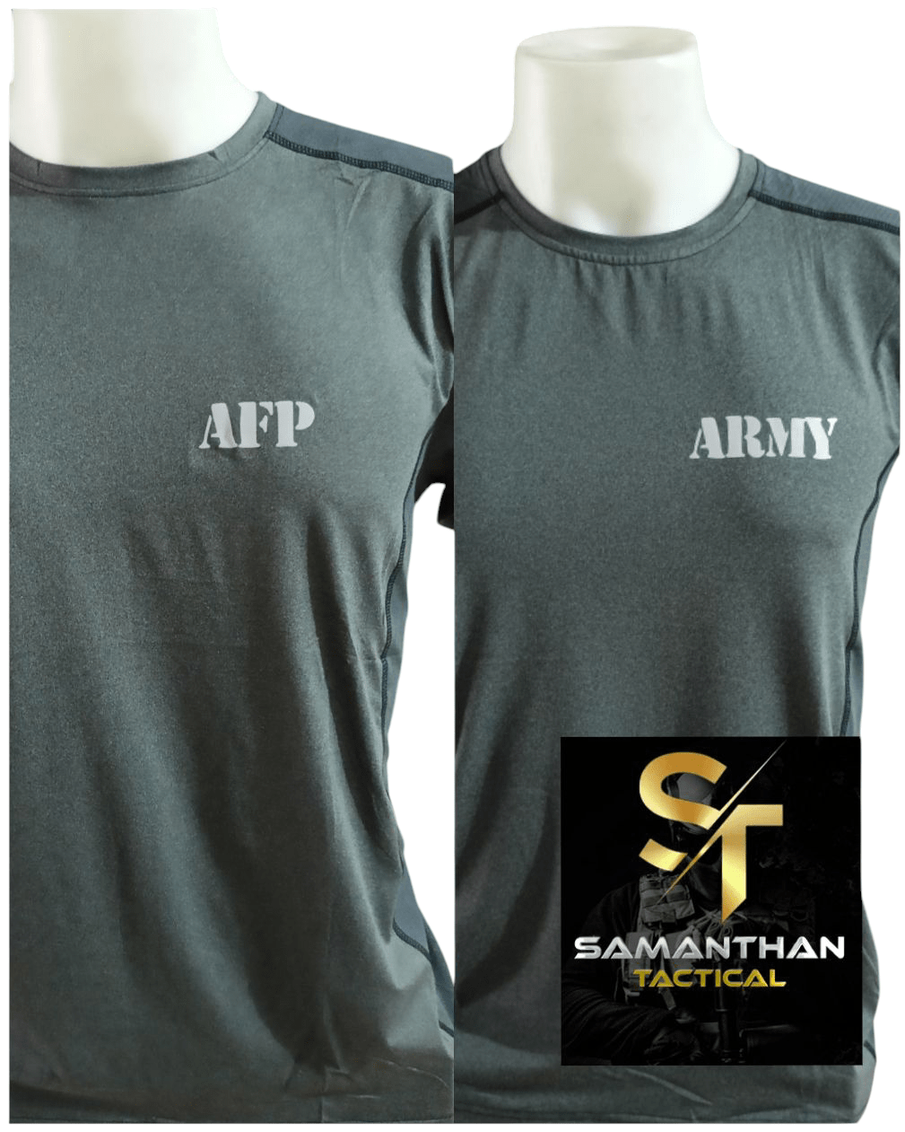 Dry Fit ARMY or AFP T-Shirt, Active-Dry Plain Army Green, Quick-Dry Army Workout Shirt