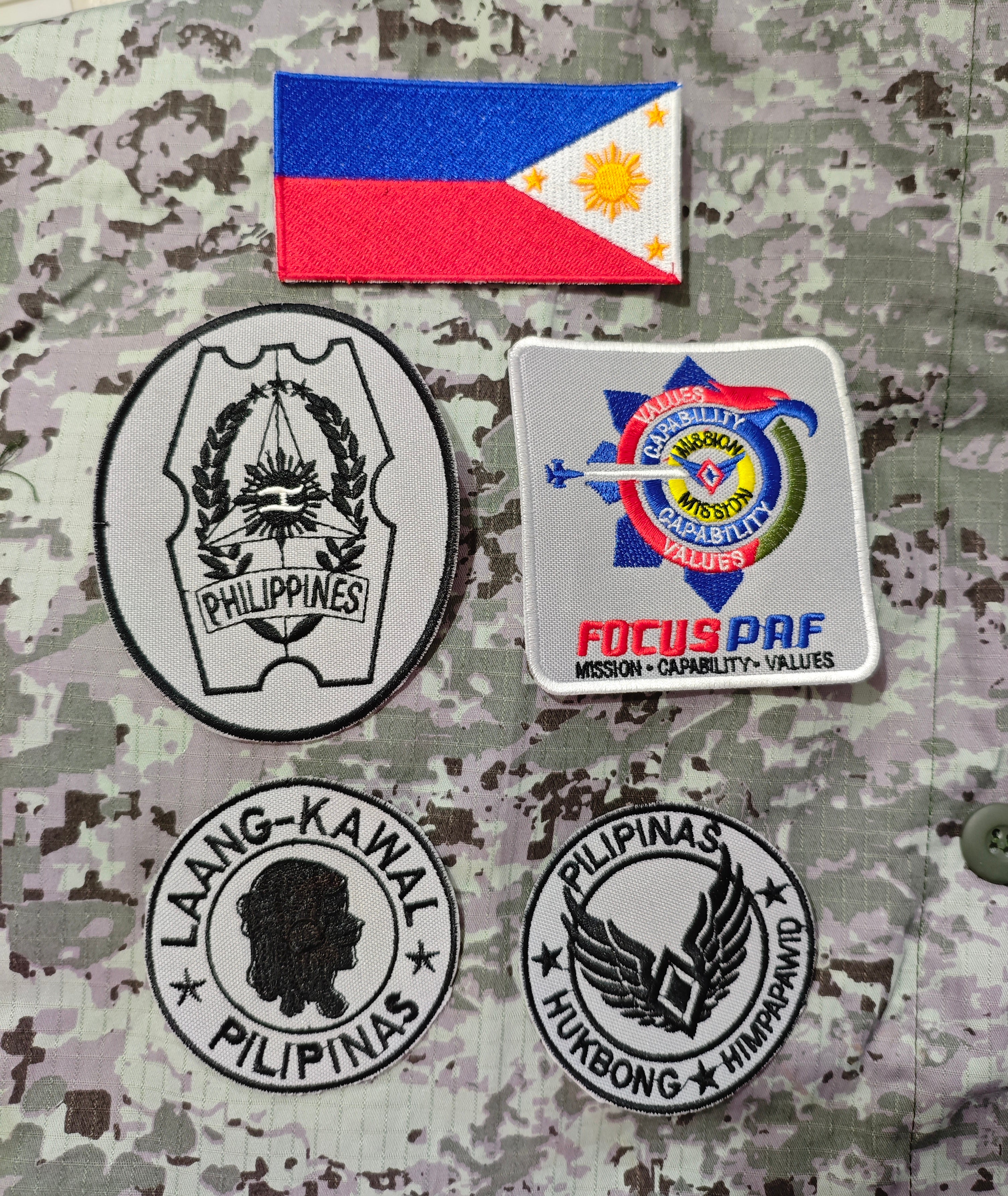 PAF Set with Velcro Backing | PAF Tactical Emblem Kit