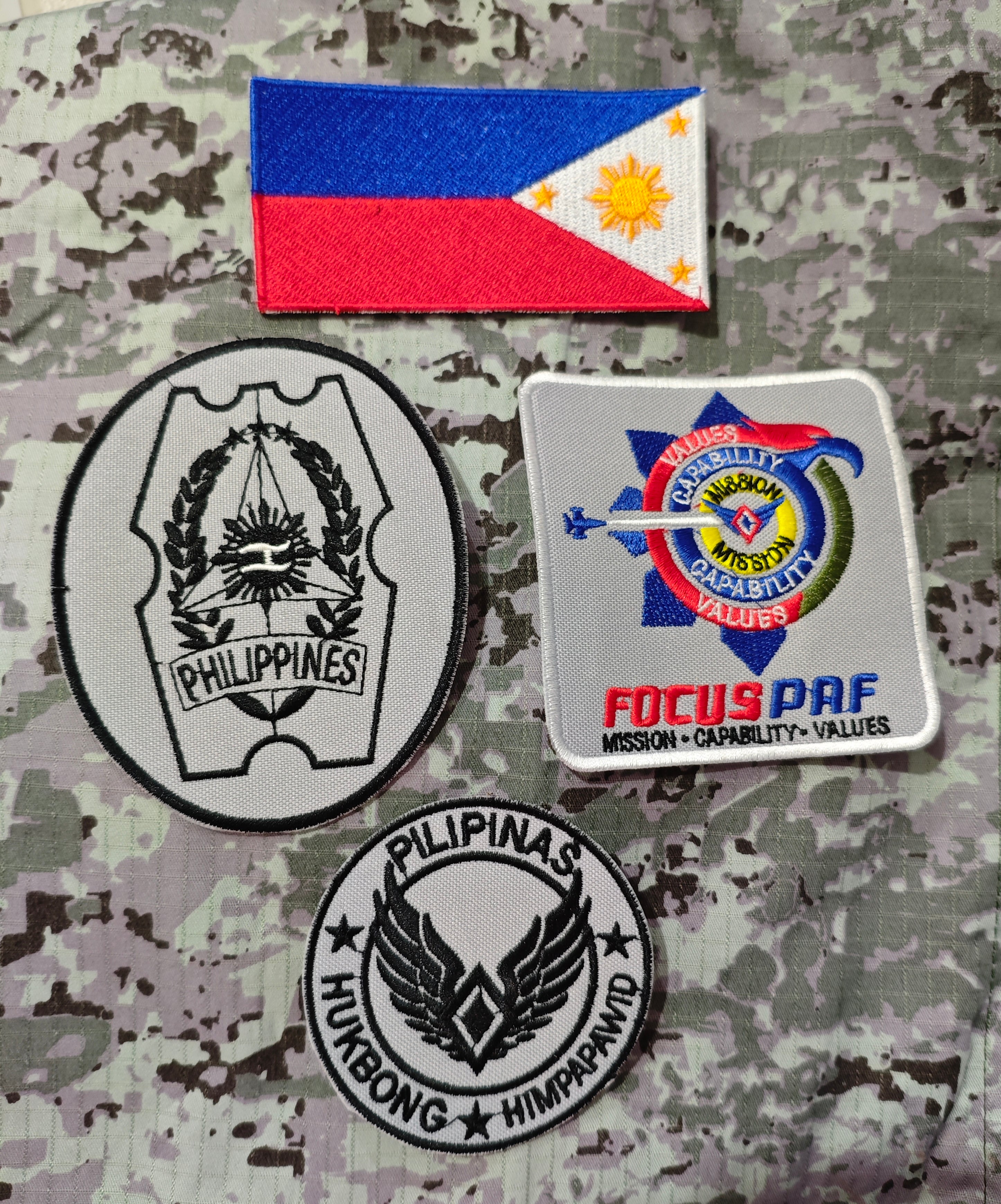 PAF Set with Velcro Backing | PAF Tactical Emblem Kit