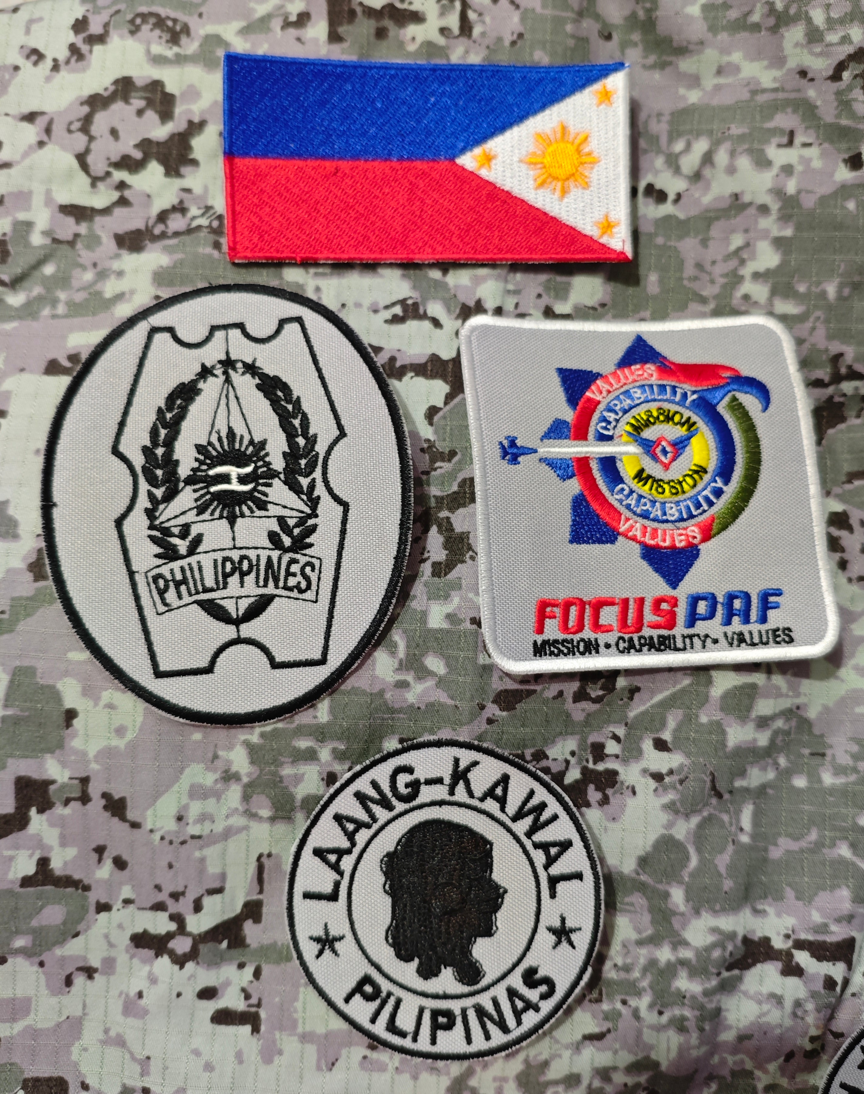 PAF Set with Velcro Backing | PAF Tactical Emblem Kit